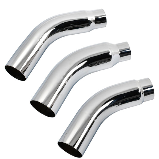 5” to 6” Polished Elbow Exhaust Tip – Universal Fit | Angled Turn Down with Clamp